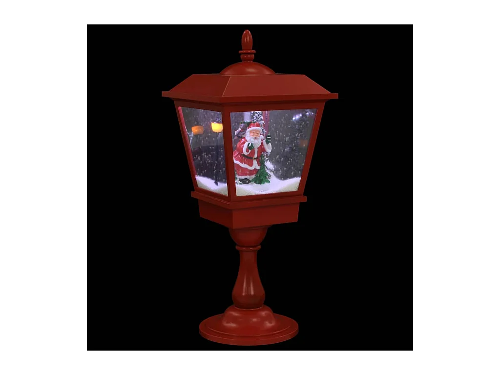 Farol de Navidad con base Papá Noel y LED 64 cm