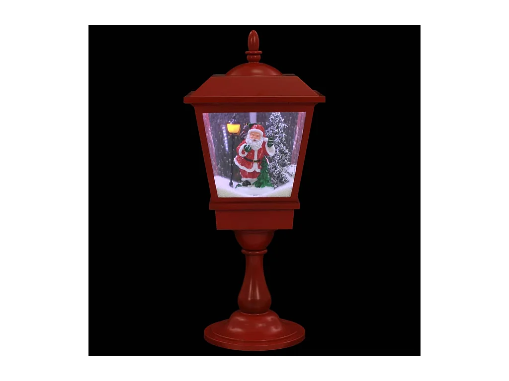 Farol de Navidad con base Papá Noel y LED 64 cm