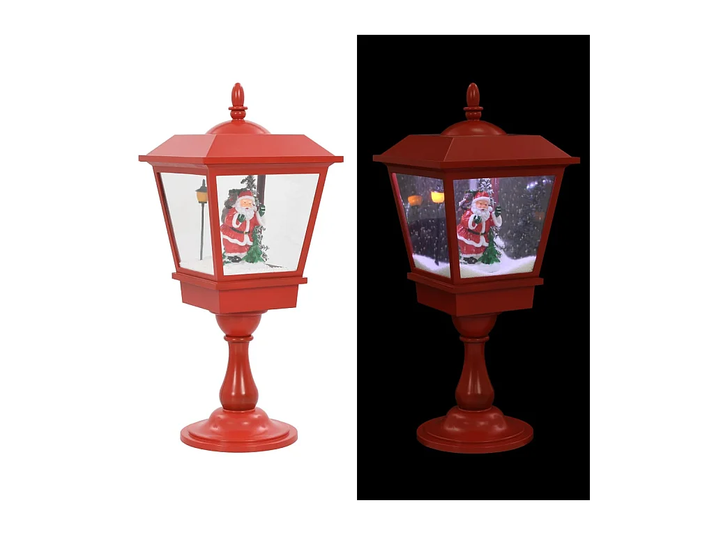 Lampe de piédestal de Noël avec Père Noël 64 cm LED
