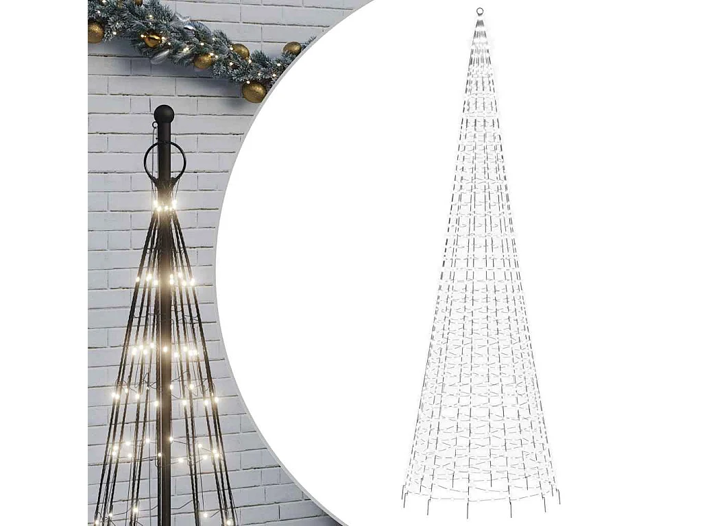 Árbol de Navidad 1534 LED blanco frío 500 cm