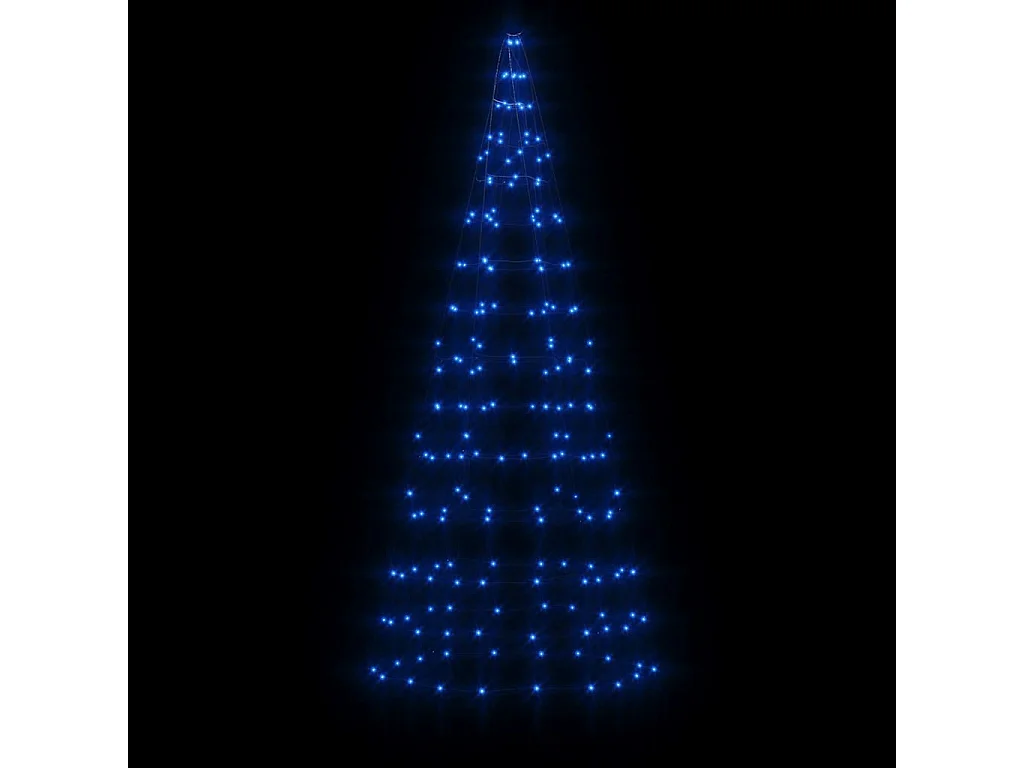 Sapin de Noël à LED 200 LED bleu 180 cm