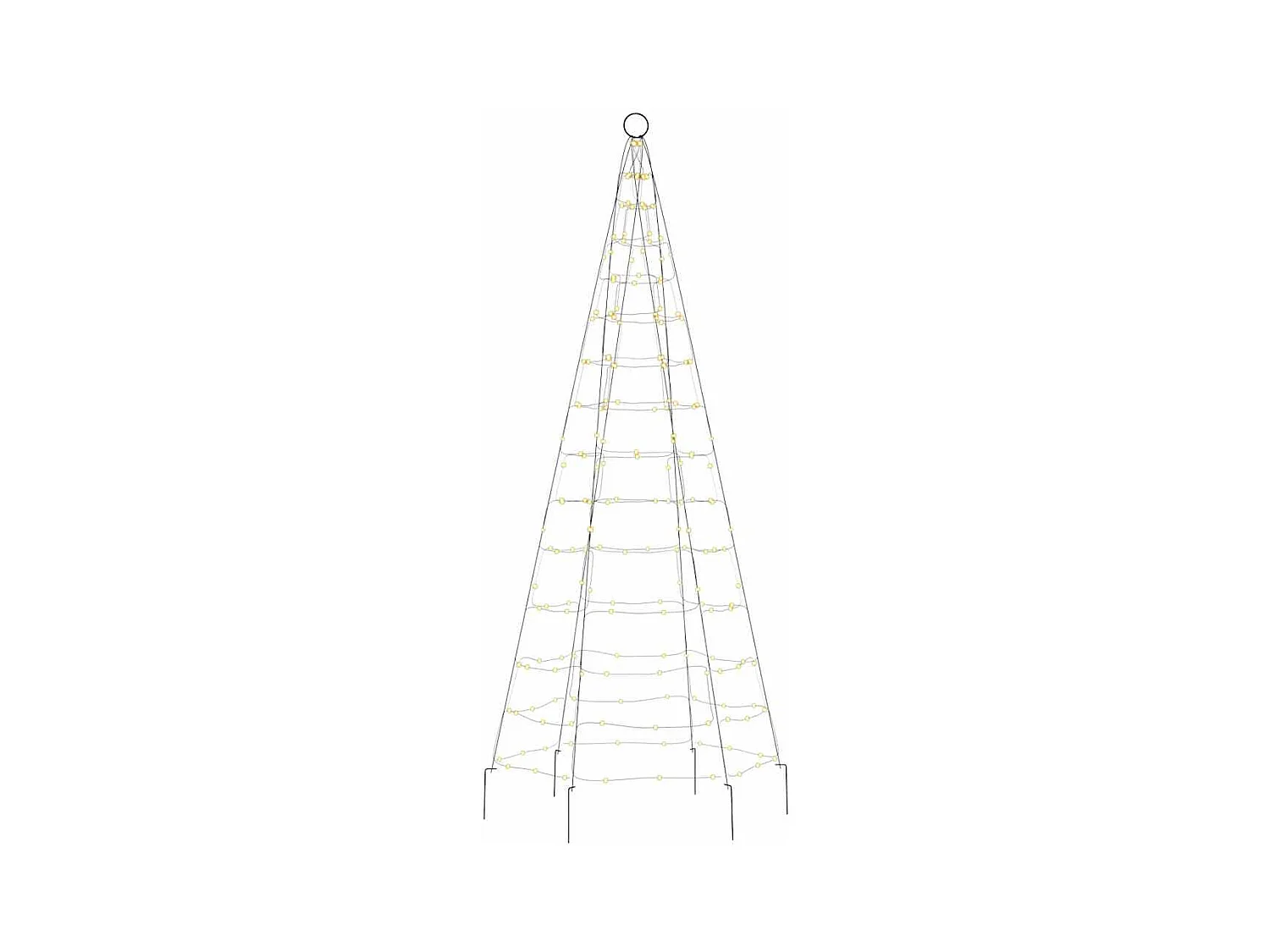 Sapin de Noël à LED sur mât de drapeau 200 LED blanc 180 cm