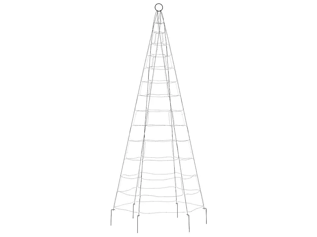 LED-Weihnachtsbaum 200 LEDs Warmweiß 180 cm