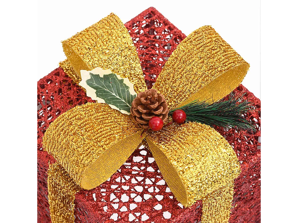 Boîtes-cadeaux de Noël décoratives 3 pcs Extérieur Intérieur