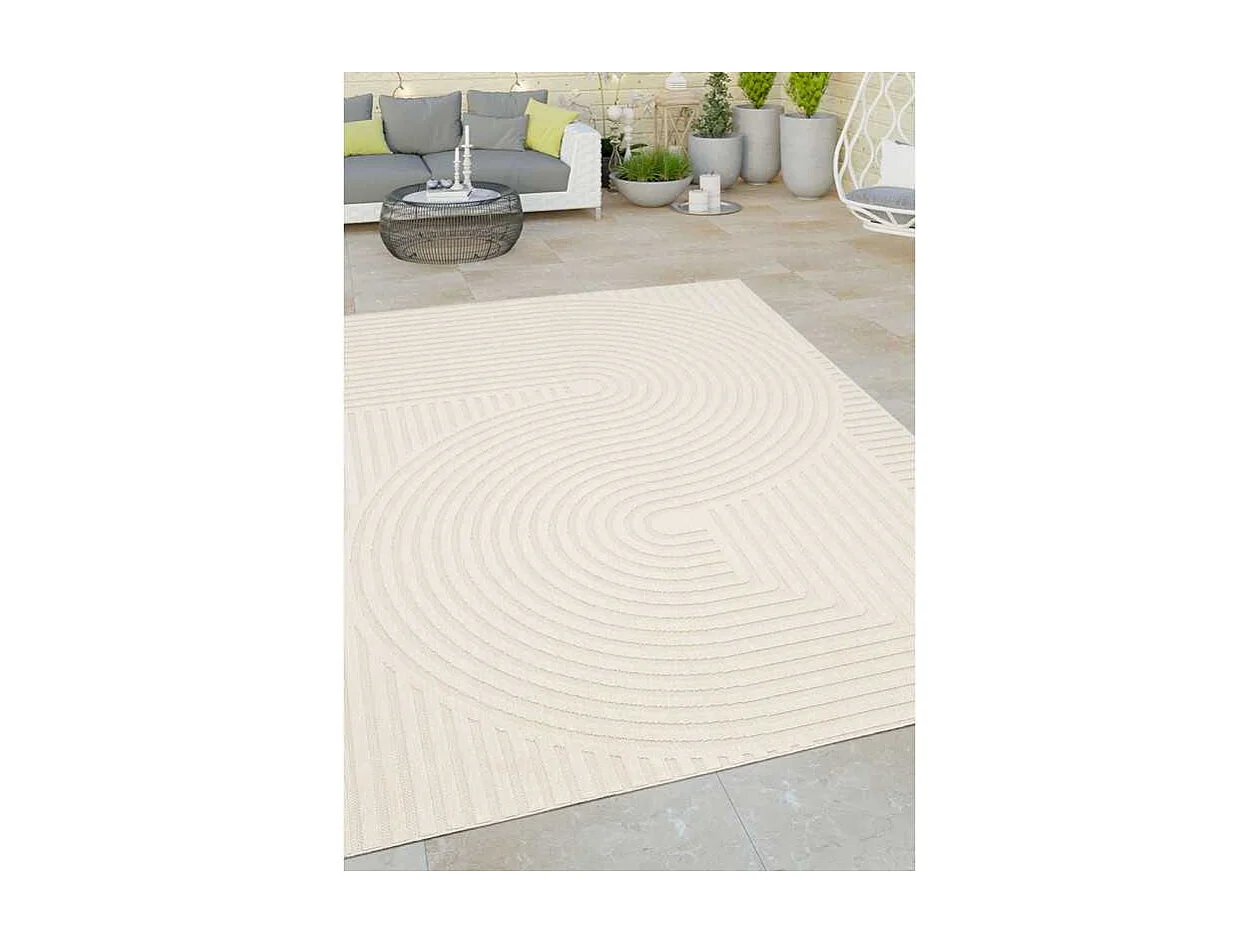 Tapis extérieur intérieur arc BODRUM 27 Crème 160*230