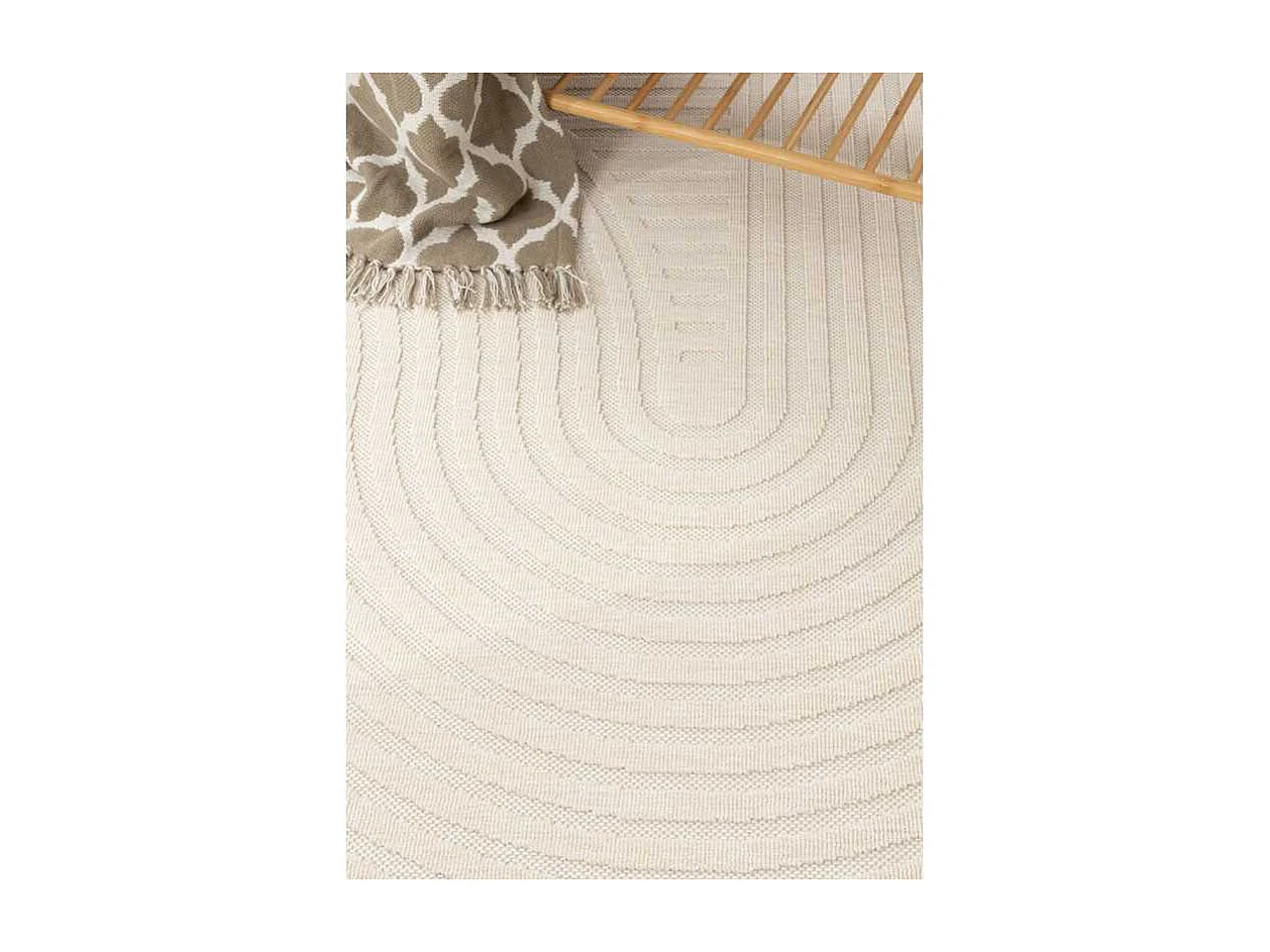 Tapis extérieur intérieur arc BODRUM 27 Crème 160*230