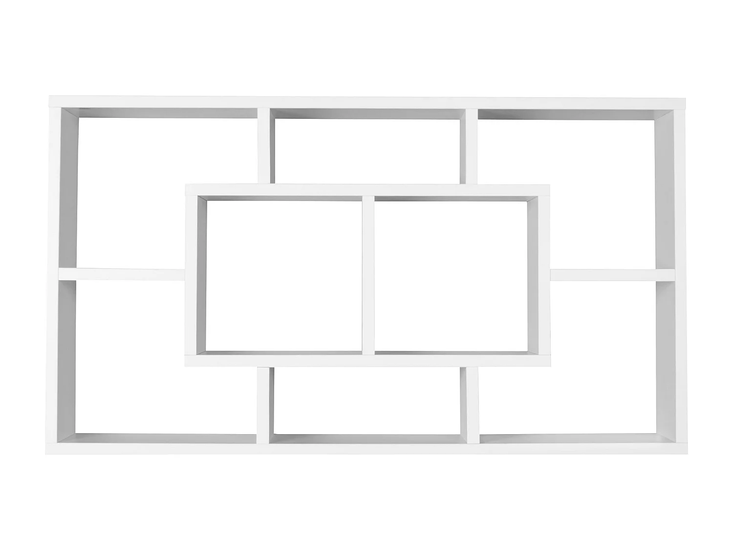 Estantería de pared ALEX blanco 85 x 47,5 x 16 cm estante colgante de madera MDF moderna | Diseño