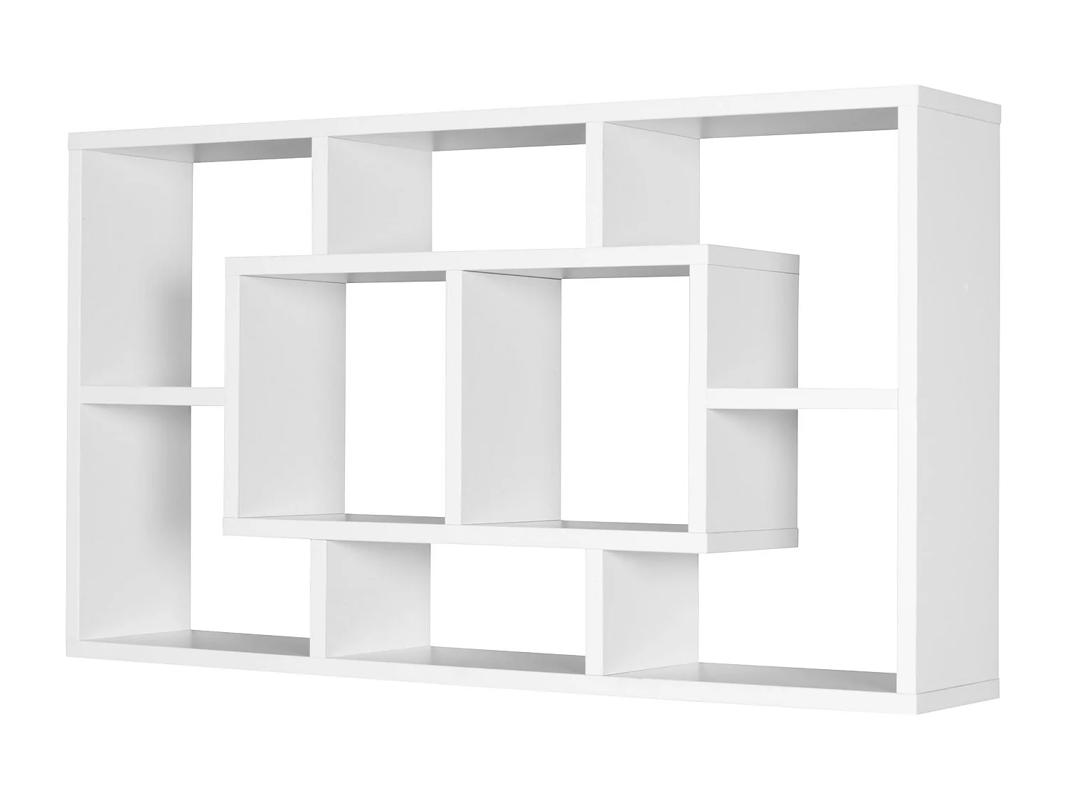 Estantería de pared ALEX blanco 85 x 47,5 x 16 cm estante colgante de madera MDF moderna | Diseño