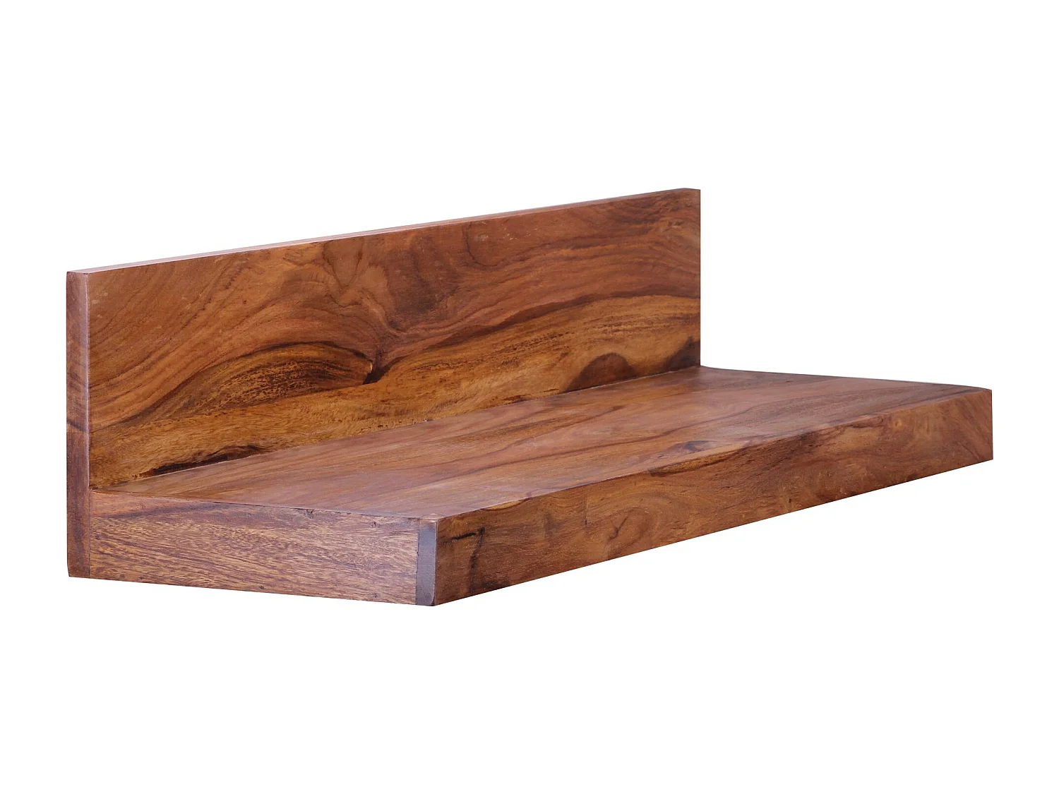 estante de pared MUMBAI madera maciza sheesham estante de madera 80 cm estilo rústico estante