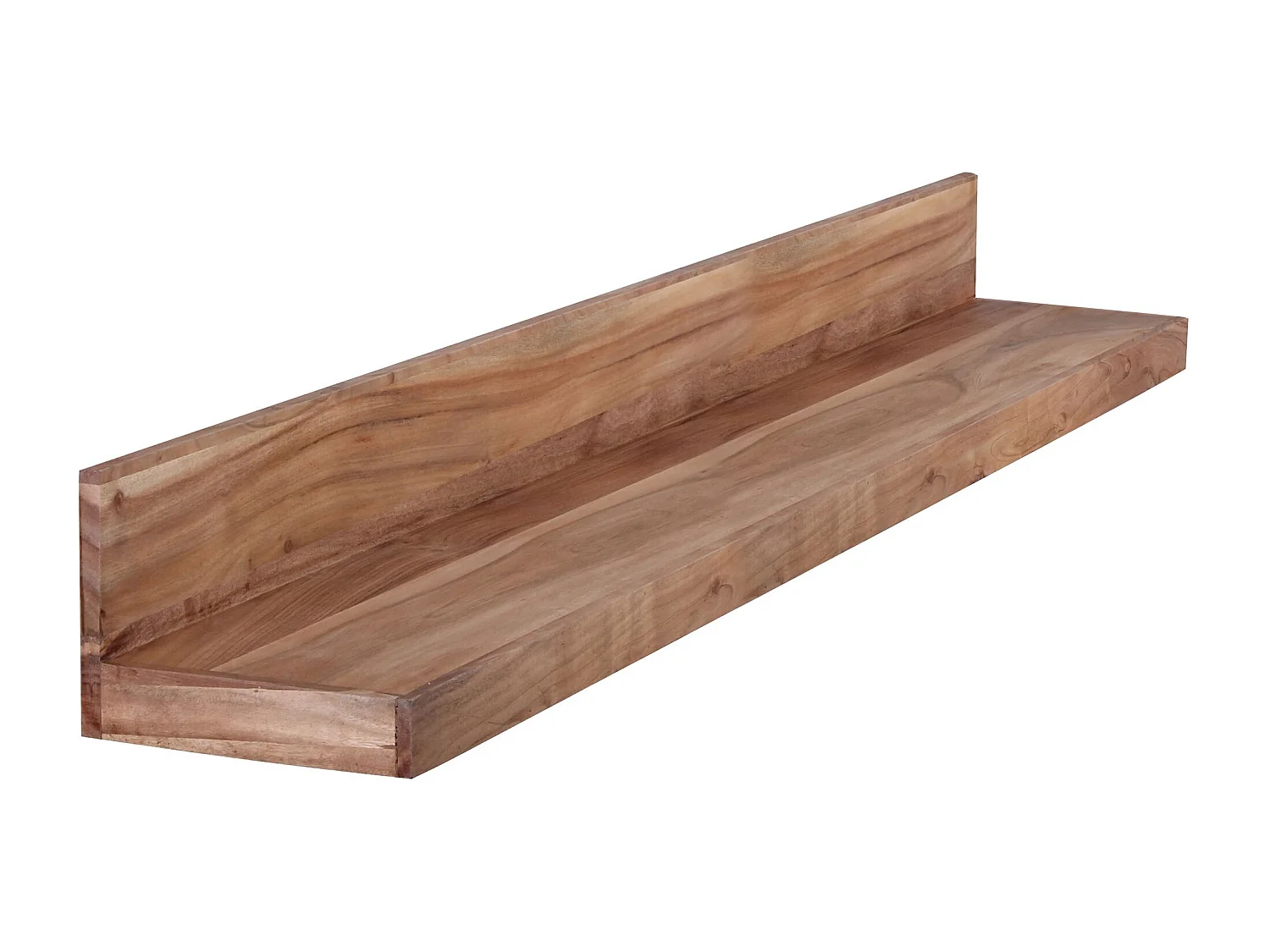 estante de pared MUMBAI madera maciza estante de madera de acacia 160 cm estilo rústico estante