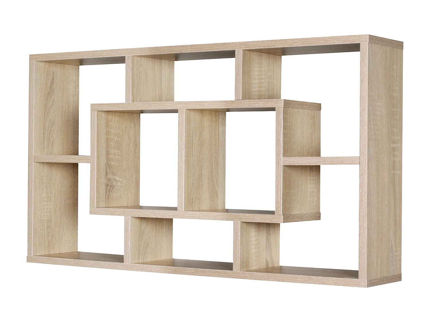 Estantería de pared ALEX sonoma 85 x 47,5 x 16 cm estante colgante de madera MDF moderna | Diseño