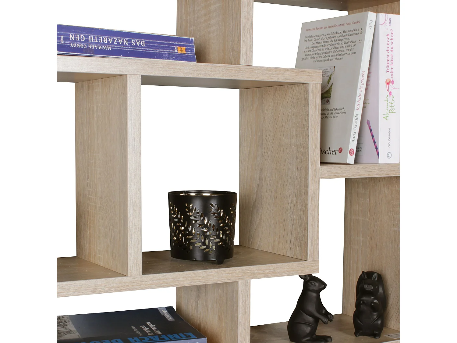 Estantería de pared ALEX sonoma 85 x 47,5 x 16 cm estante colgante de madera MDF moderna | Diseño