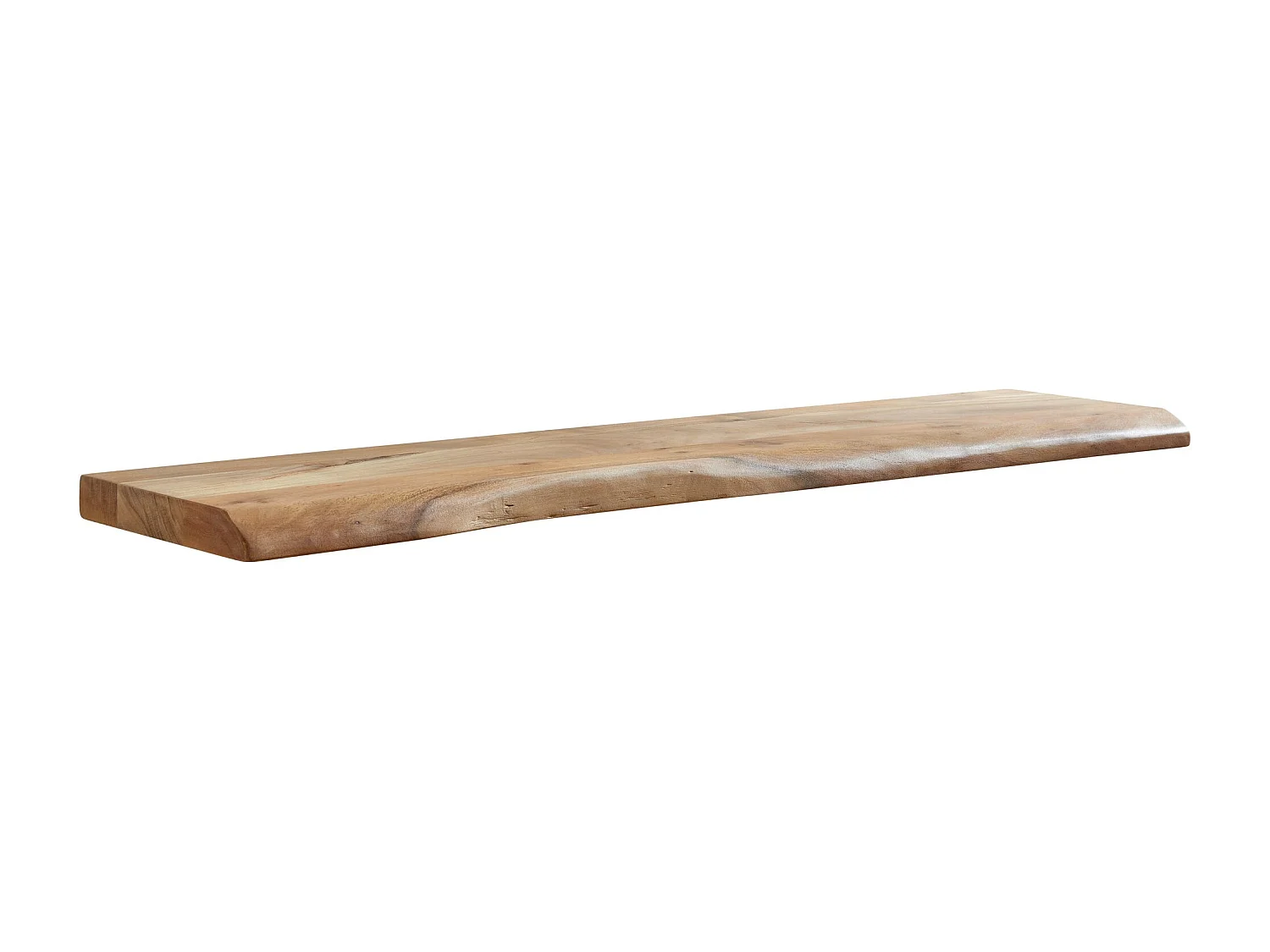 Estantería de Pared 120 cm Moderna Madera Maciza de Acacia | Estante Colgante de Flotación Libre
