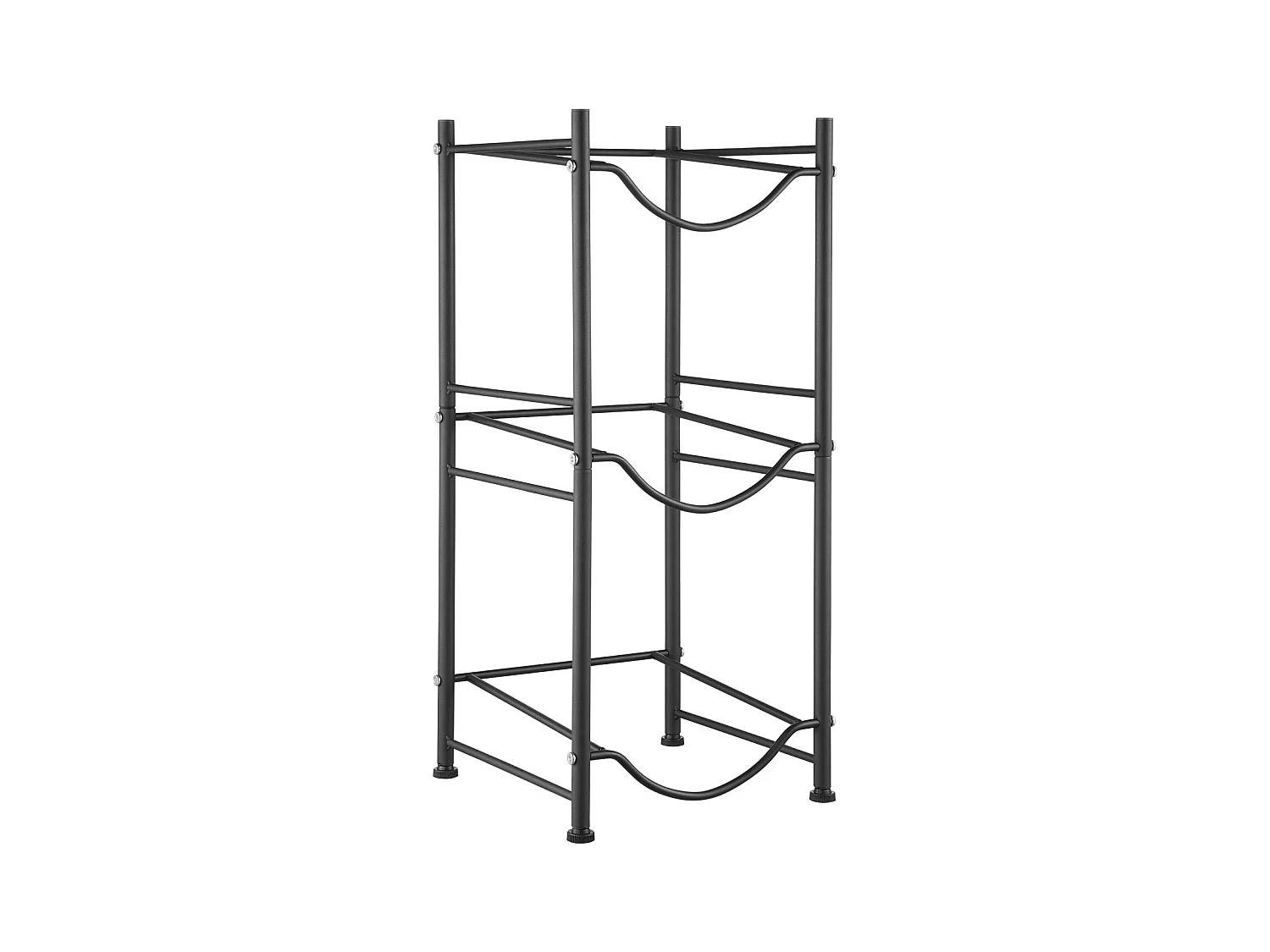 Support pour Carafe à Eau à 3 Niveaux SucceBuy, Support en Rangée Simple pour 3 Bouteilles, Noir