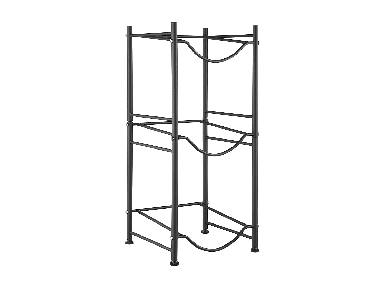 Support pour Carafe à Eau à 3 Niveaux SucceBuy, Support en Rangée Simple pour 3 Bouteilles, Noir