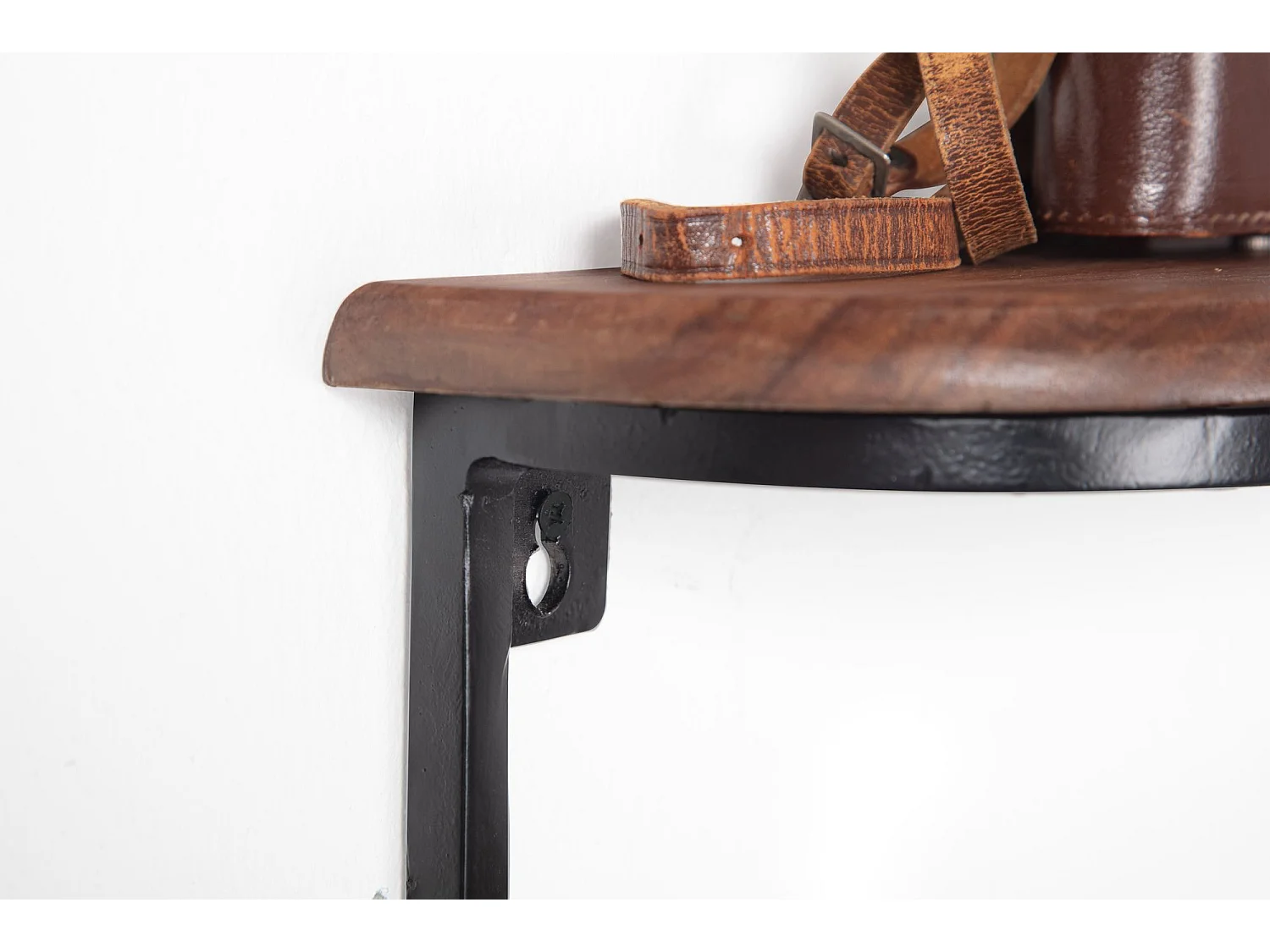 Estante de Pared 50x15x13 cm Estante Colgante de Madera Maciza Sheesham/Metal Industrial | Estante