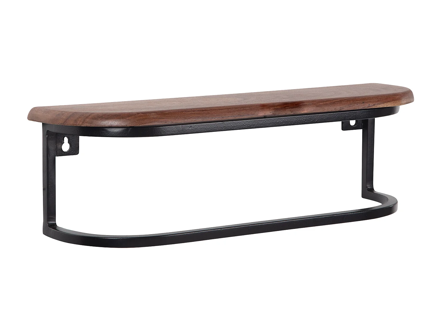 Estante de Pared 50x15x13 cm Estante Colgante de Madera Maciza Sheesham/Metal Industrial | Estante