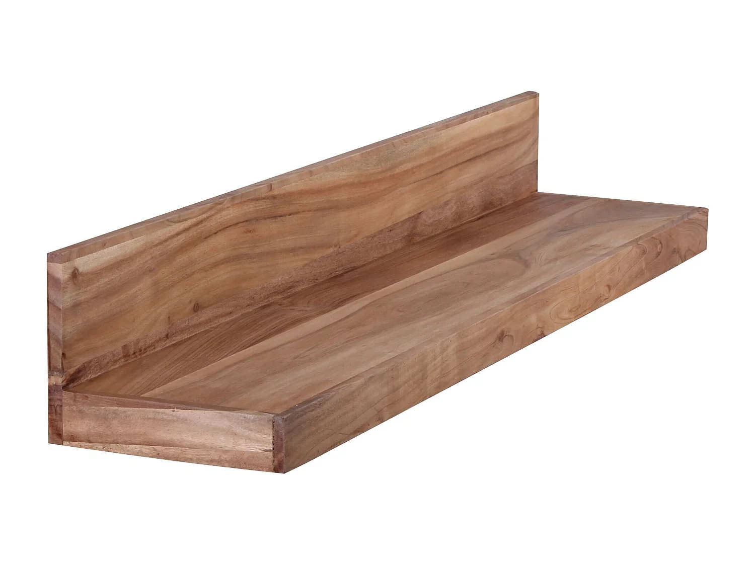 estante de pared MUMBAI madera maciza estante de madera de acacia 110 cm estilo rústico estante