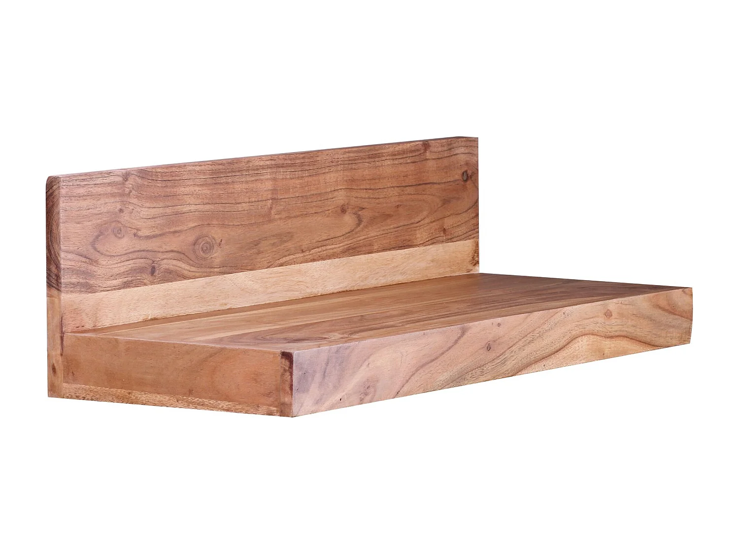 estante de pared MUMBAI madera maciza estante de madera de acacia 60 cm estilo rústico estante