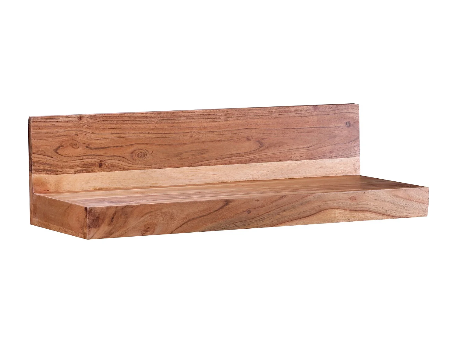 estante de pared MUMBAI madera maciza estante de madera de acacia 60 cm estilo rústico estante