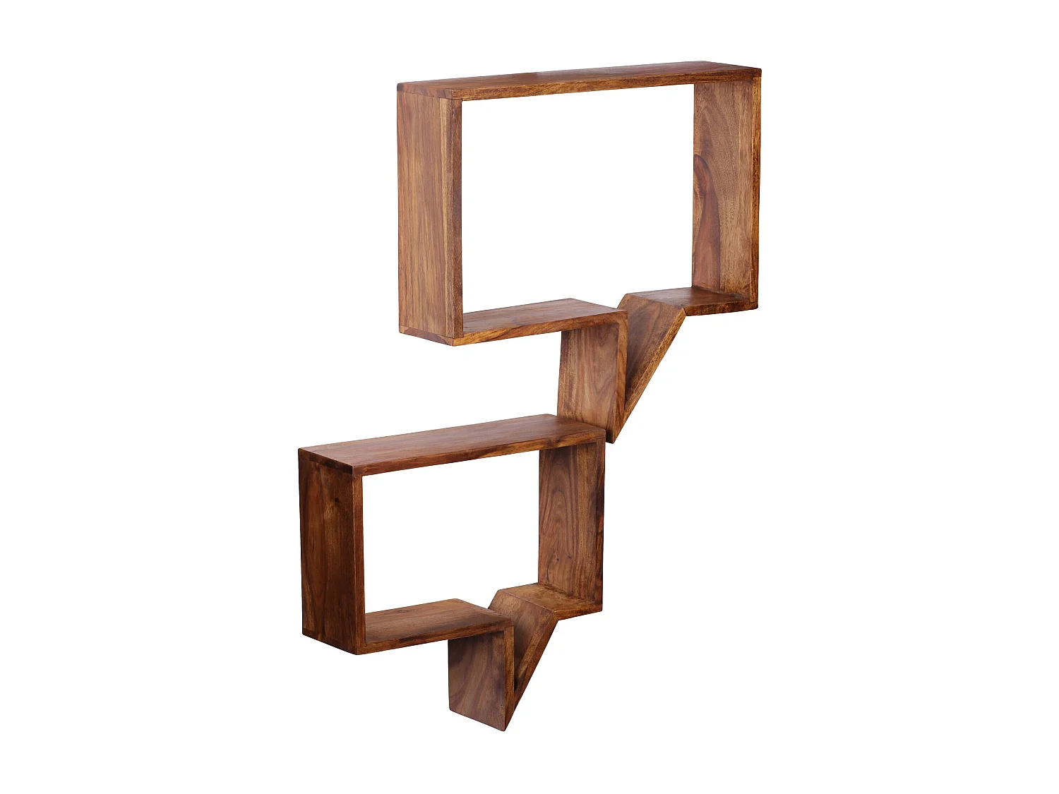 juego de 2 estantes de pared MUMBAI madera maciza sheesham estante de madera estilo casa de campo