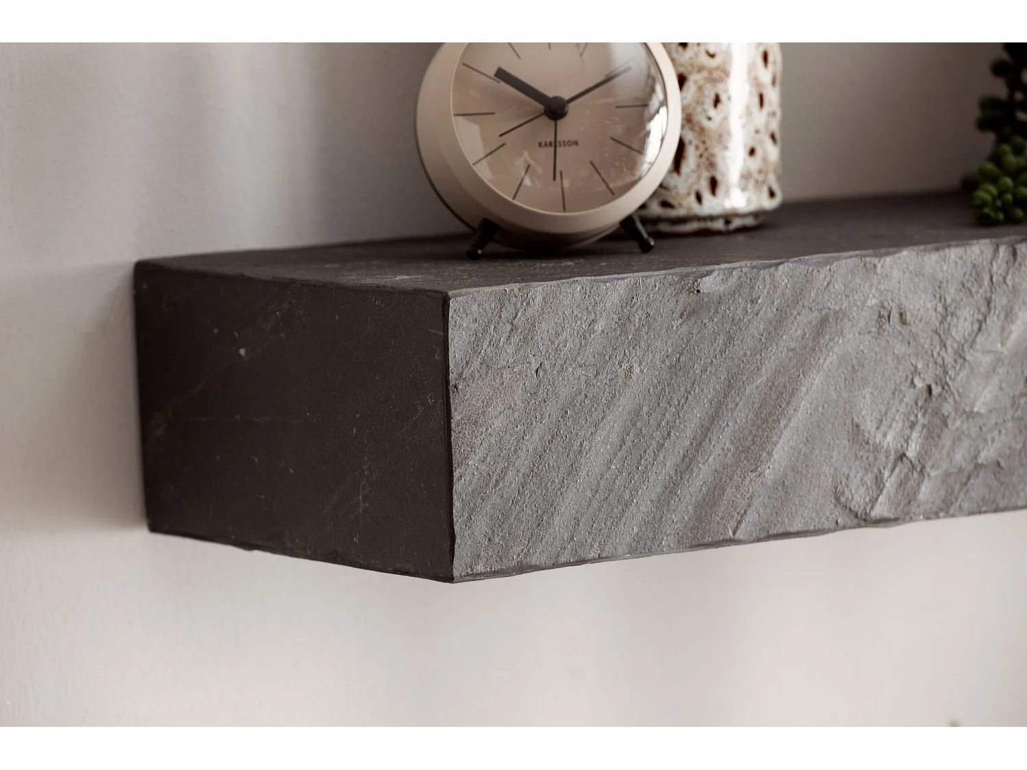 Estante de Pared 90x10x20 cm Estante Colgante de Madera Maciza / Aspecto de piedra Rectangular |