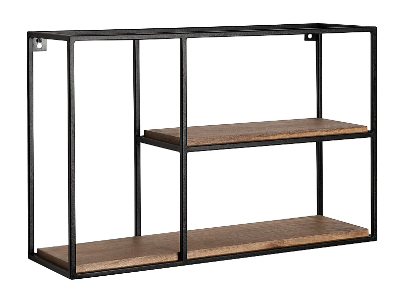 Estante de Pared 60x40x18 cm Estante Colgante de Madera Maciza/Metal de Mango Rectangular |
