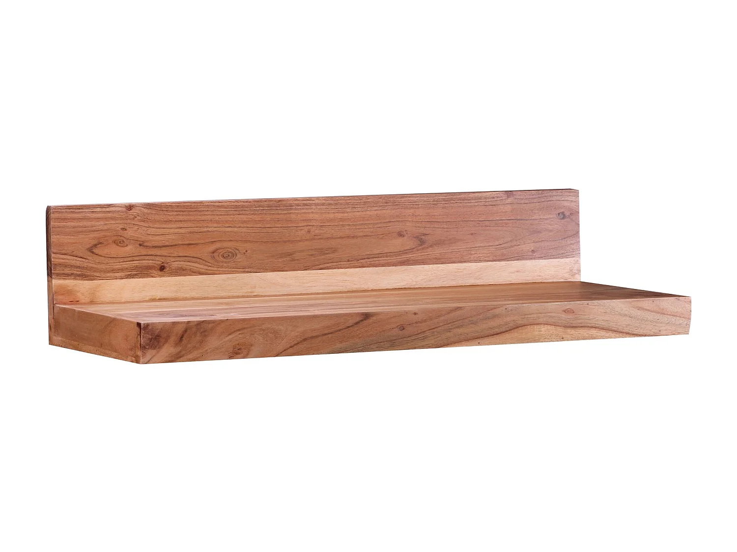 estante de pared MUMBAI madera maciza estante de madera de acacia 80 cm estilo rústico estante