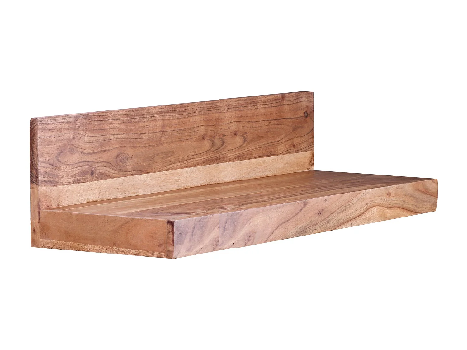 estante de pared MUMBAI madera maciza estante de madera de acacia 80 cm estilo rústico estante