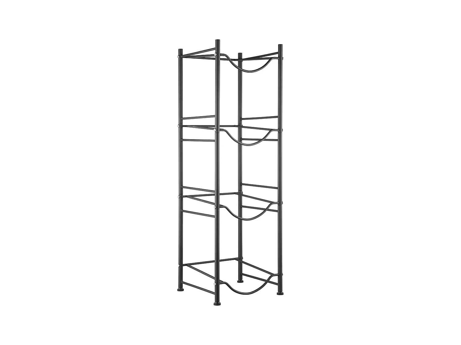 Support pour Carafe à Eau à 4 Niveaux SucceBuy, Support pour 4 Bouteilles, Noir