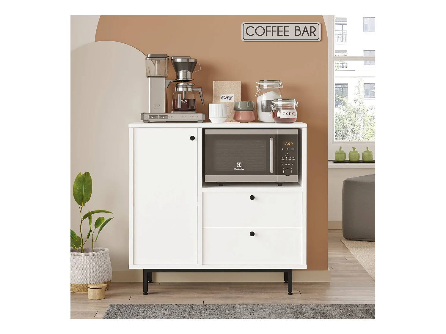 Armario De Cocina Royce 1 Puerta 2 Cajones Blanco