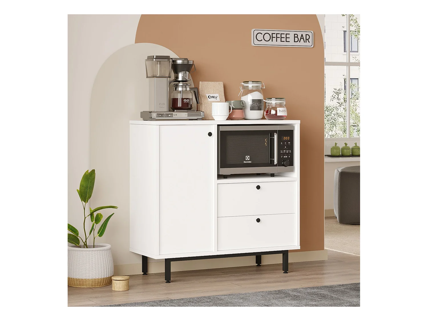 Armario De Cocina Royce 1 Puerta 2 Cajones Blanco