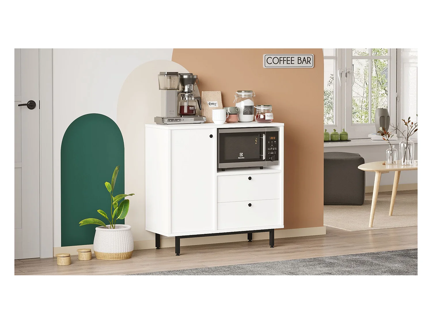 Armario De Cocina Royce 1 Puerta 2 Cajones Blanco