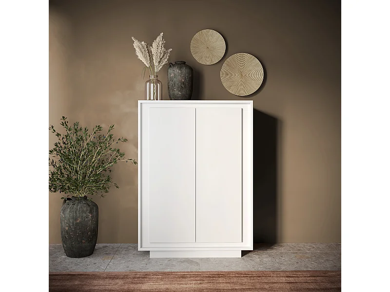 Mobile contenitore a 2 ante 106x171 cm bianco opaco MCL17