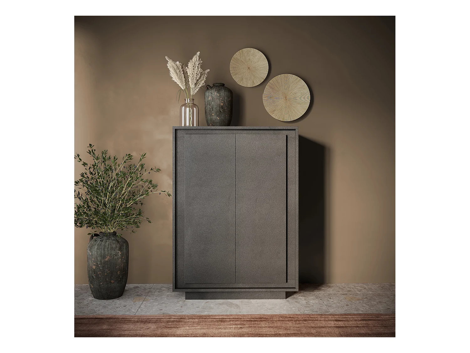 Mobile contenitore a 2 ante 106x171 cm grafite MCL17