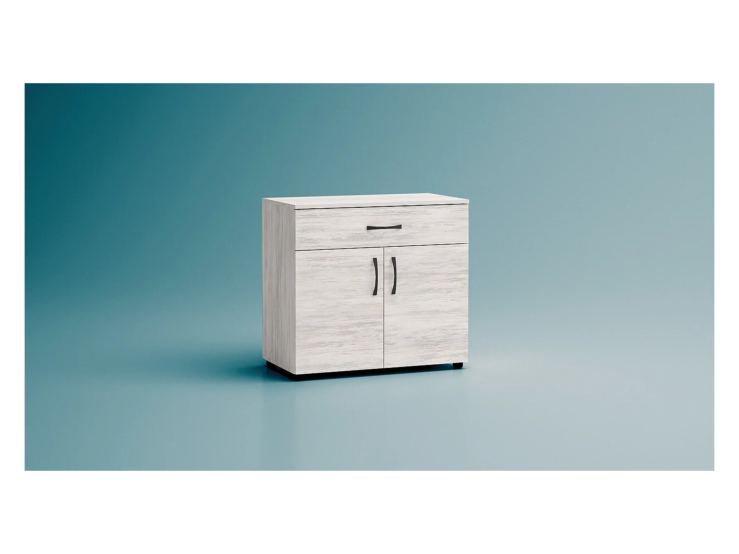 Madia salvaspazio moderna 80x73 cm con ante soft closing bianco legno MG3