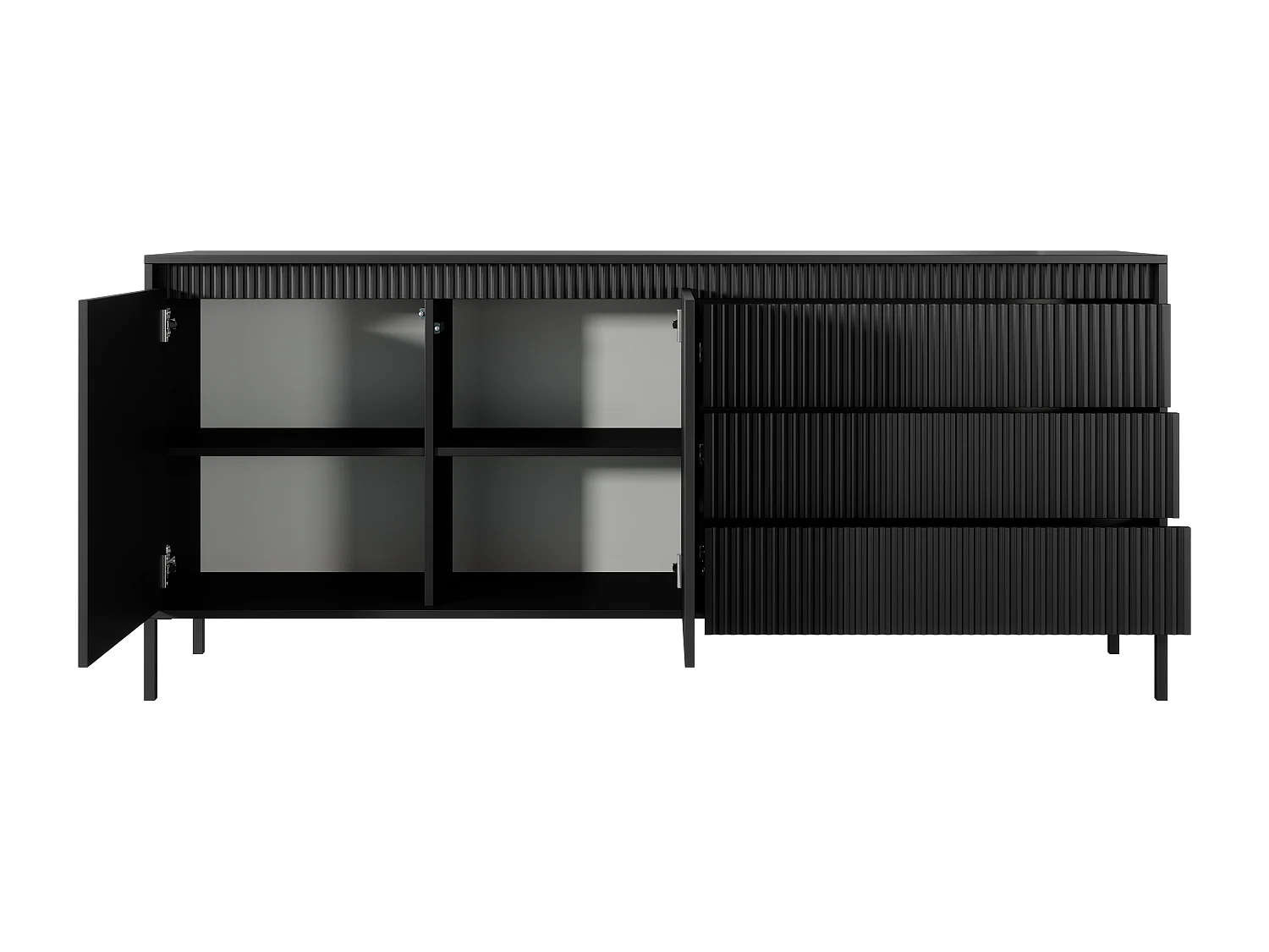 Madia moderna 187x81cm nero MALK35