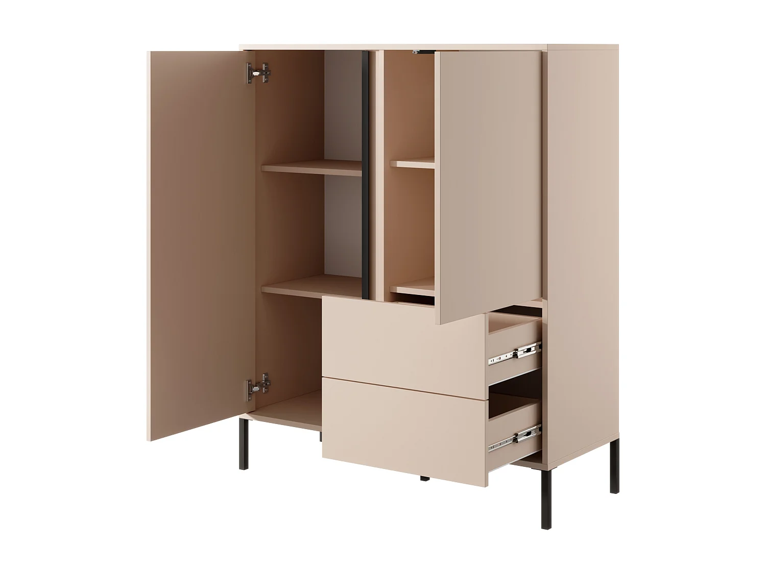 Mobile contenitore 103x123cm con luce LED beige MCLK1