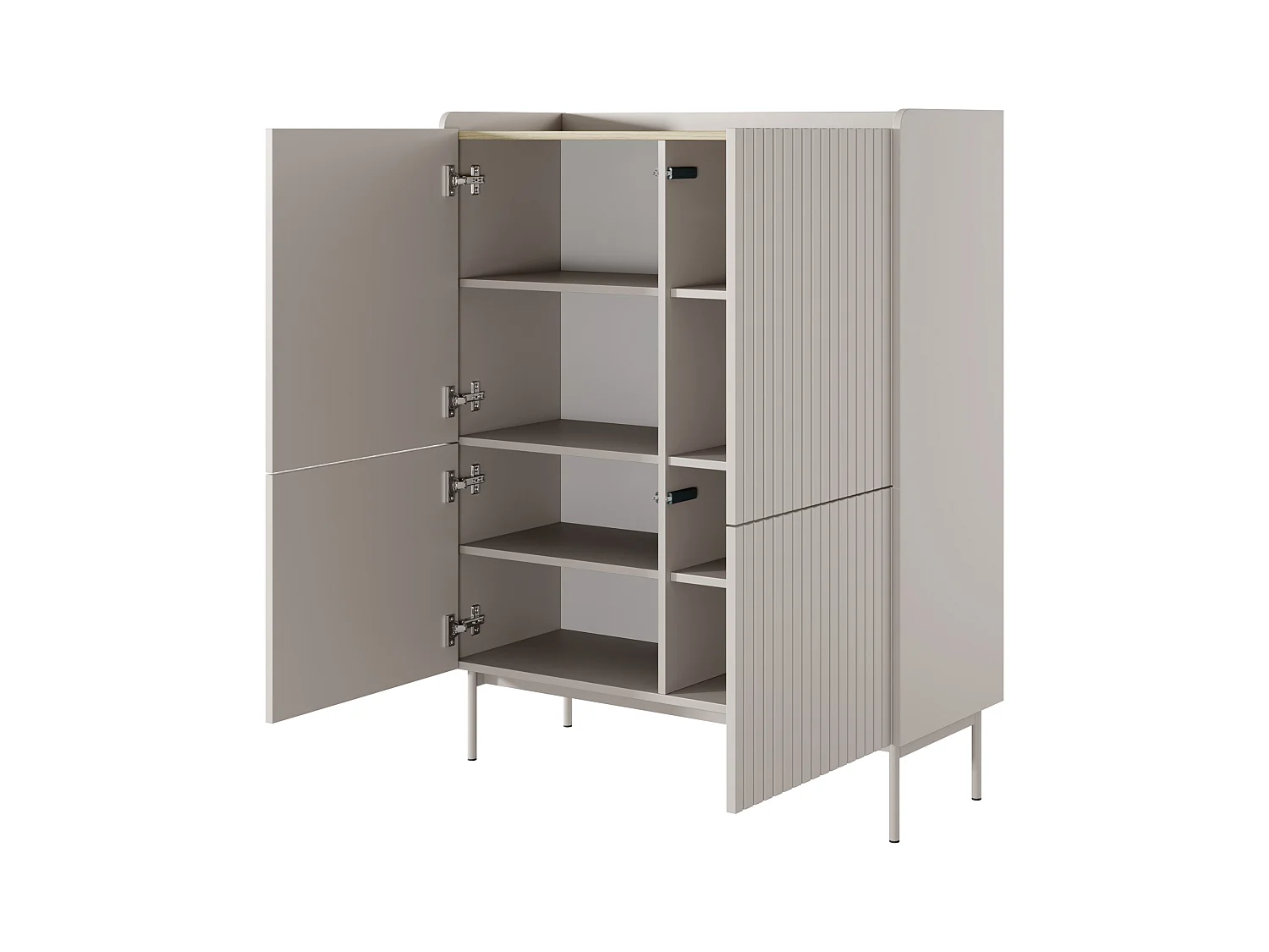 Mobile contenitore 103x126cm beige e rovere chiaro MCLK3