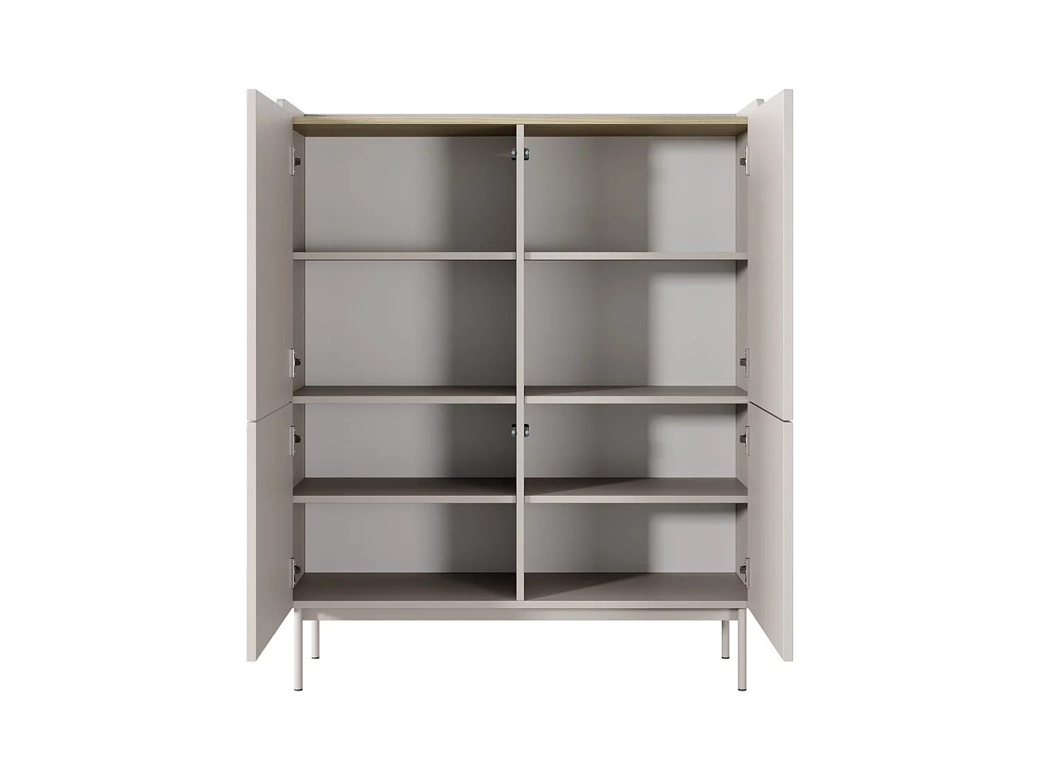 Mobile contenitore 103x126cm beige e rovere chiaro MCLK3