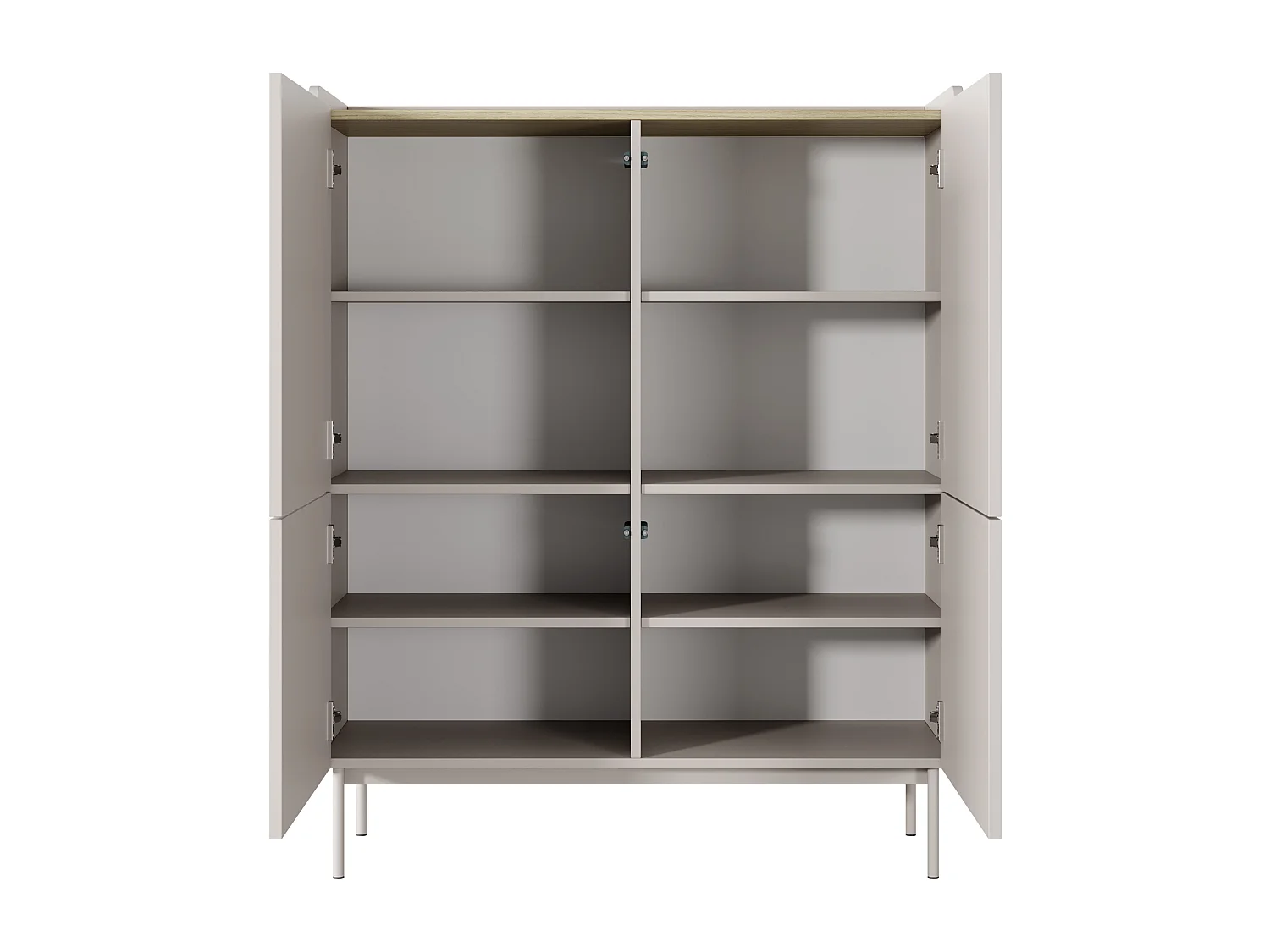 Mobile contenitore 103x126cm beige e rovere chiaro MCLK3