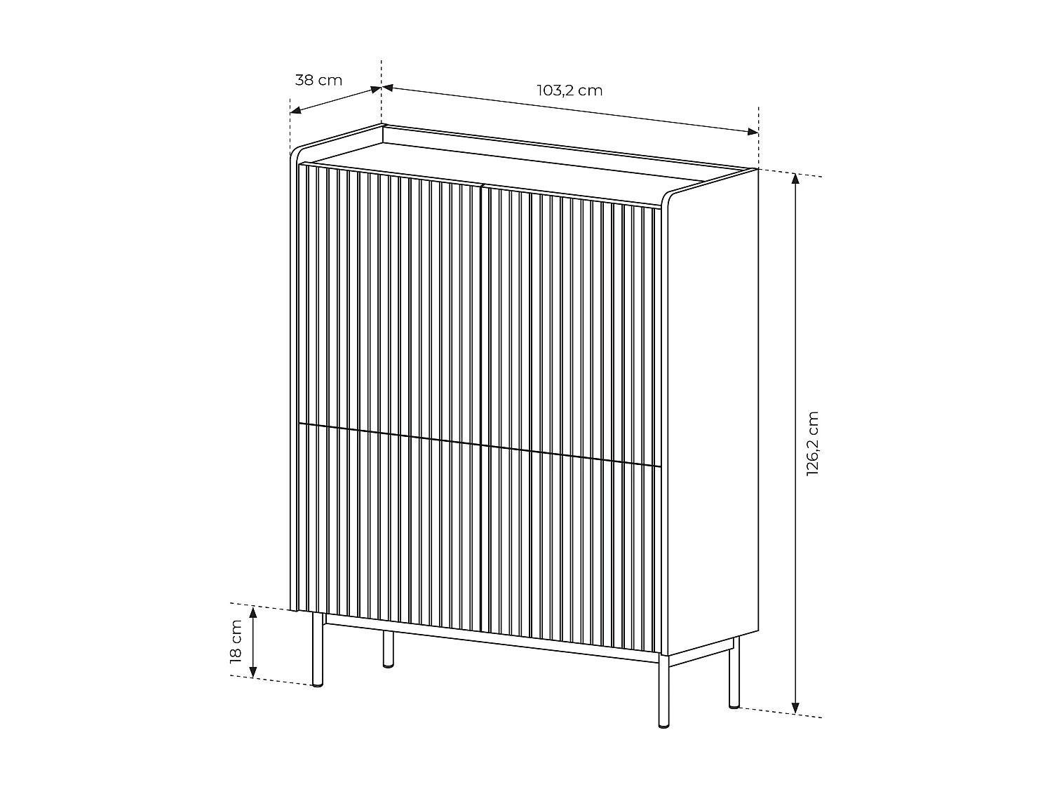 Mobile contenitore 103x126cm beige e rovere chiaro MCLK3