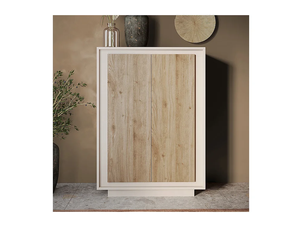 Mobile contenitore a 2 ante 106x171 cm cashmere e rovere chiaro MCL17