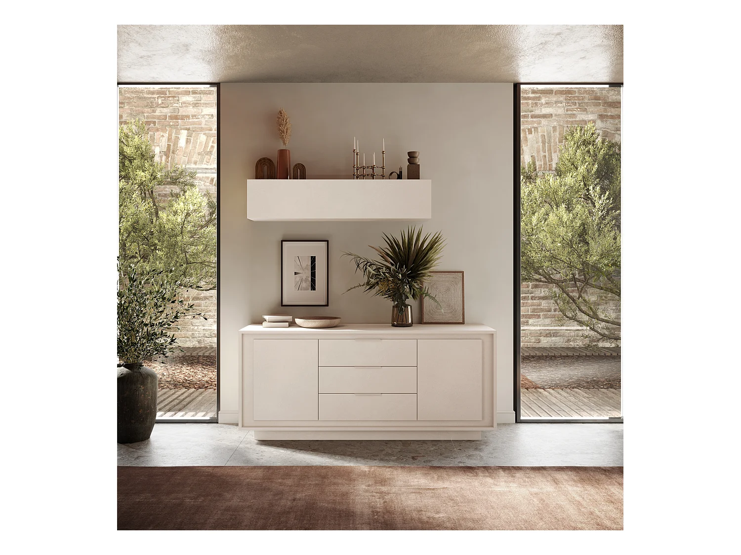 Madia moderna 2 ante 184x80 cm cashmere ML55