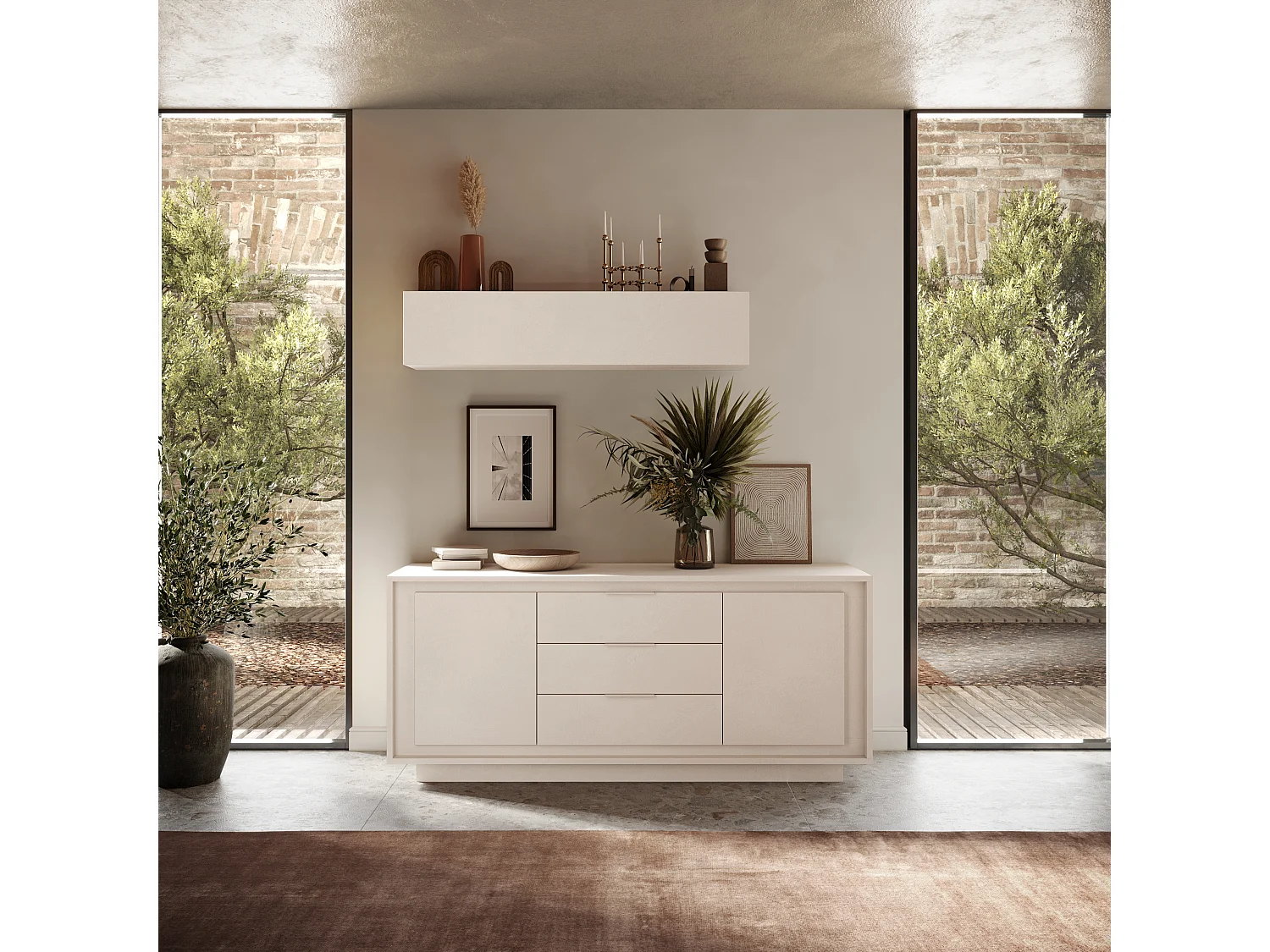 Madia moderna 2 ante 184x80 cm cashmere ML55