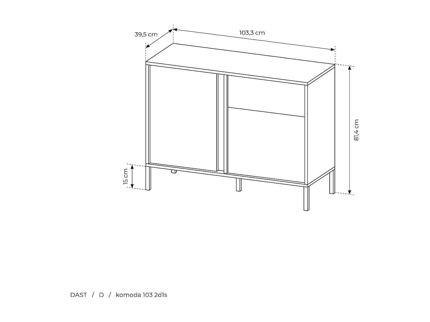 Madia moderna 103x81cm con luce LED 2 ante e 1 cassetto beige MALK8