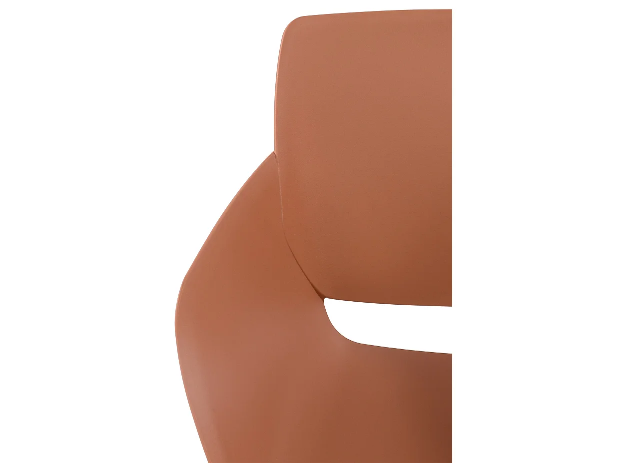 Lot de 2  chaise salle à manger - Plastique - Terre cuite - Alpena