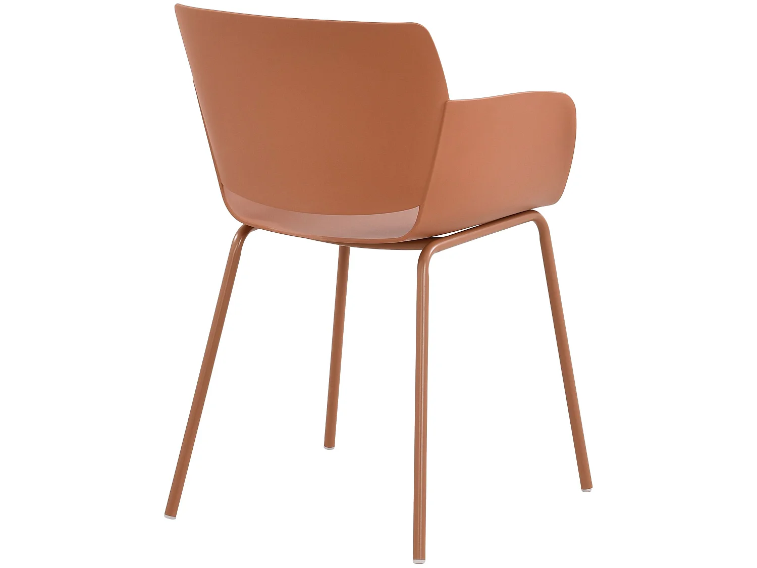 Lot de 2  chaise salle à manger - Plastique - Terre cuite - Alpena