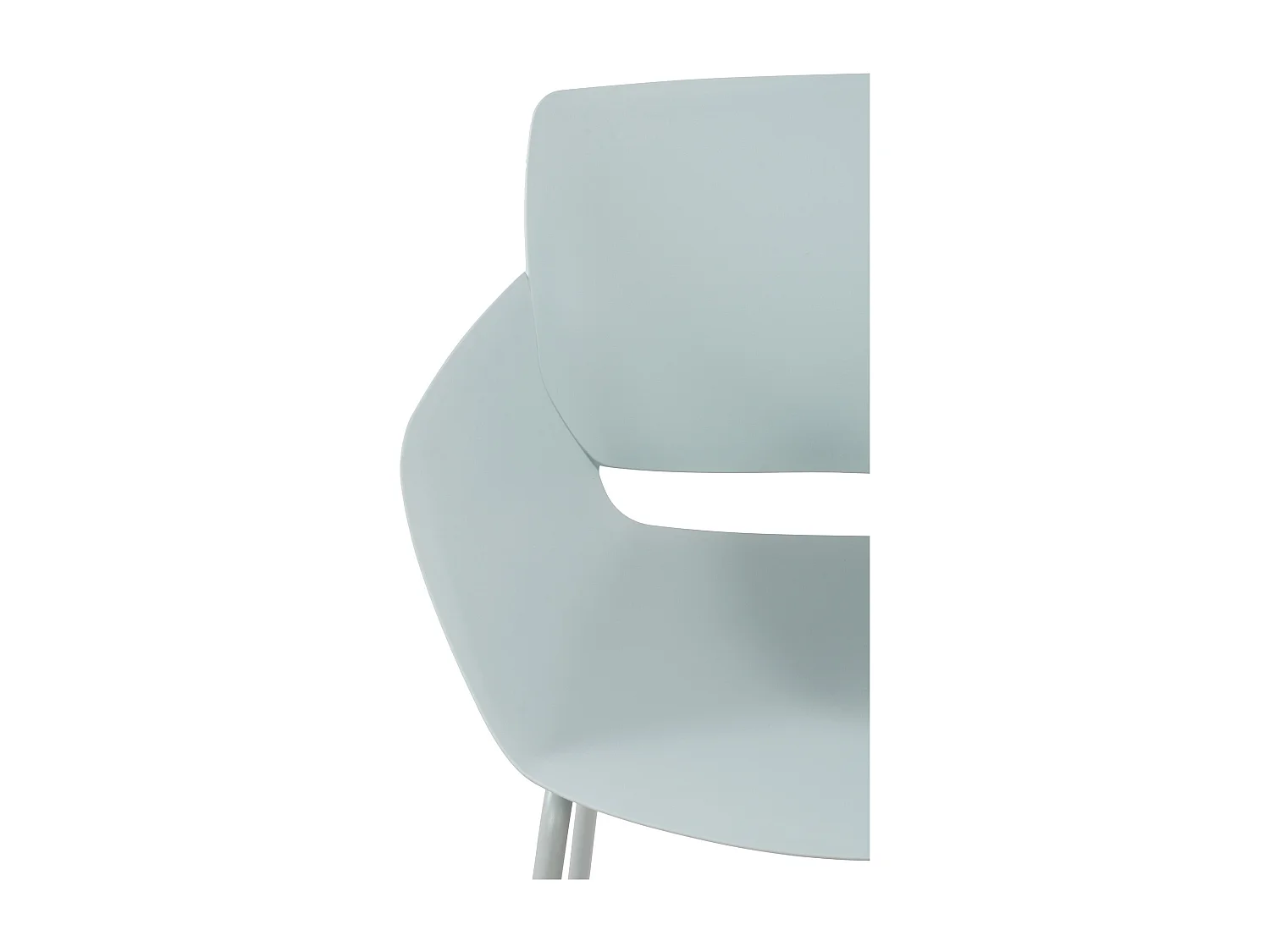 Lot de 2  chaise salle à manger - Plastique - Turquoise - Alpena