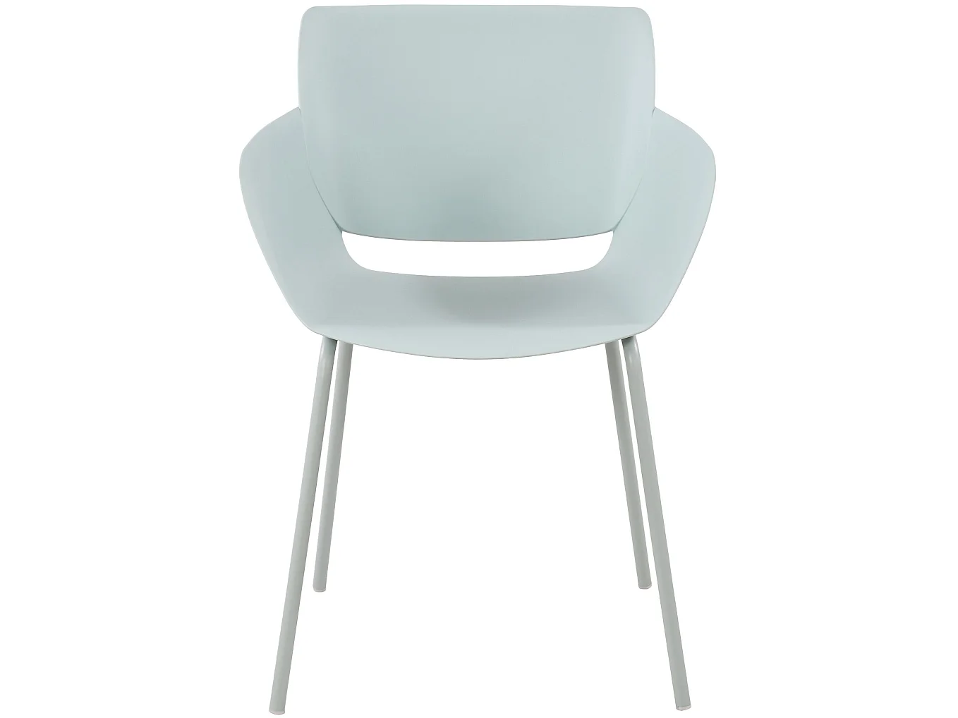 Lot de 2  chaise salle à manger - Plastique - Turquoise - Alpena